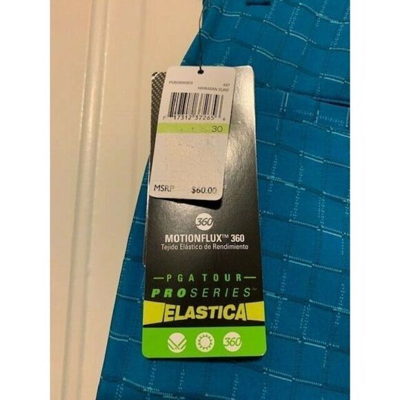 PGA TOUR PRO SERIES ELASTICA SIZE 30 GOLF SHORTS NWT - Picture 2 of 5